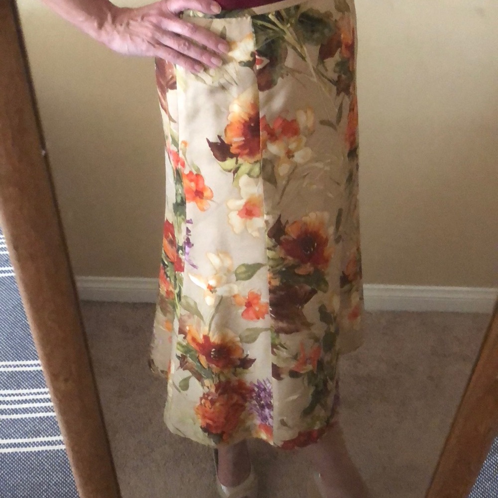 Talbots Knee-length Floral Skirt